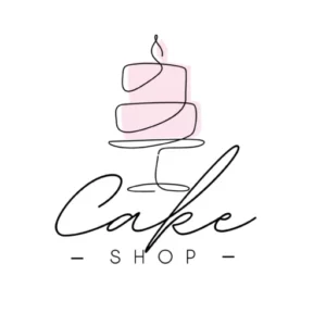 canva white and pink simple cake shop logo vwi6yeihaoa